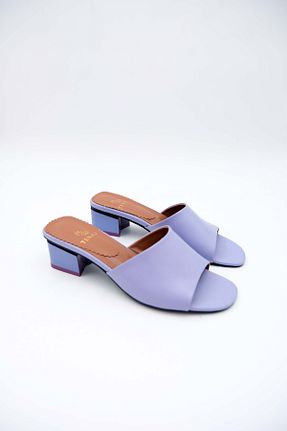 دمپائی بنفش زنانه چرم خالص Tenau - کد 823664571