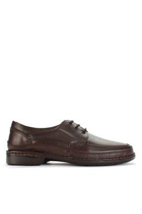 کفش کژوال قهوه ای مردانه چرم طبیعی پاشنه کوتاه ( 4 - 1 cm ) پاشنه پر کد 348804265