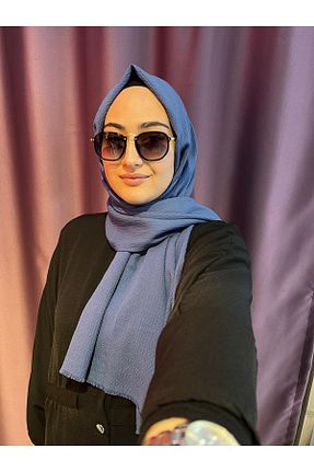 شال سرمه ای زنانه پنبه پلی استر HANDE ERTAŞ TESETTÜR GİYİM - کد 823713272