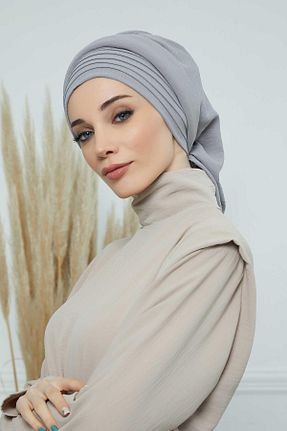 شال طوسی زنانه پنبه - پلی استر کد 823800442