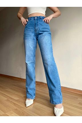 شلوار جین آبی زنانه پاچه پهن Butik - کد 823883910