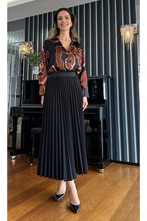 دامن مشکی زنانه پارچه Atelier Derin - کد 823887642