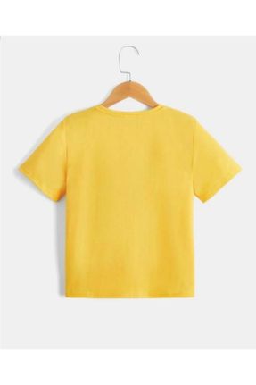 تی شرت زرد بچه گانه رگولار یقه گرد کد 823887020