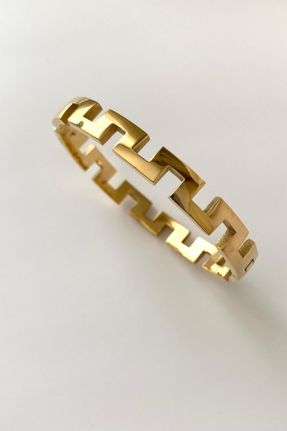 دستبند استیل طلائی زنانه استیل ضد زنگ کد 823982162