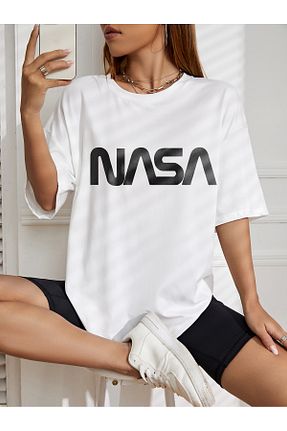 تیشرت سایز بزرگ سفید زنانه T-Shirt aynewmoda - کد 824026910