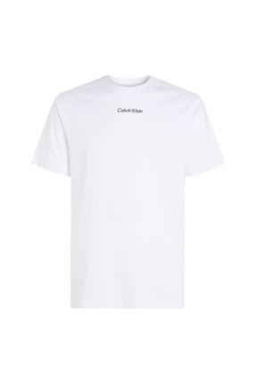 تی شرت سفید مردانه رگولار یقه گرد کد 822668977