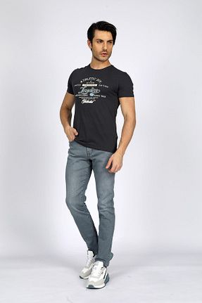 شلوار جین طوسی مردانه پاچه تنگ Lee Cooper - کد 824322127