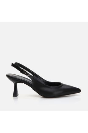 کفش پاشنه بلند کلاسیک مشکی زنانه چرم مصنوعی پاشنه نازک پاشنه متوسط ( 5 - 9 cm ) کد 824137361