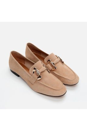 کفش لوفر قهوه ای زنانه چرم طبیعی پاشنه کوتاه ( 4 - 1 cm ) کد 824137411