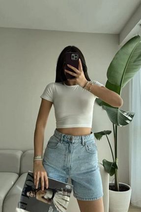 بلوز سفید زنانه ساده Hippolyta - کد 824225309