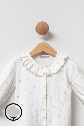 بادی و سرهمی نوزادی قهوه ای بچه گانه پنبه ای Cassiope - کد 824176516