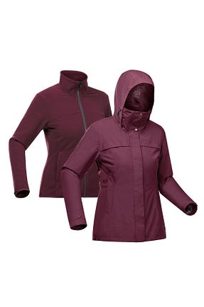 کاپشن اسپرت زرشکی زنانه رگولار Decathlon - کد 455997324