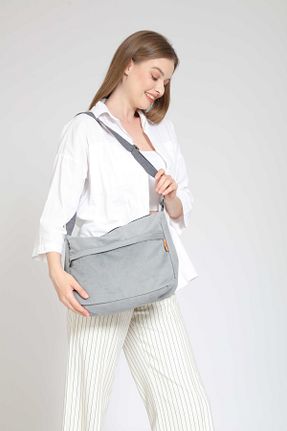 کیف پستچی طوسی زنانه پارچه ای Street Bag - کد 824260990
