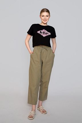 شلوار خاکی زنانه پارچه Lee Cooper - کد 824132431