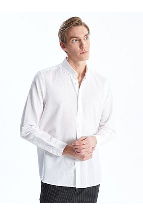 پیراهن سفید مردانه اسلیم فیت LC Waikiki - کد 824404399