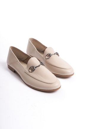 کفش لوفر بژ زنانه چرم خالص Solo Bag - کد 824449678