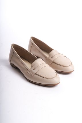 کفش لوفر بژ زنانه چرم خالص Solo Bag - کد 824478616