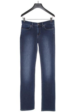 شلوار جین سرمه ای زنانه پاچه لوله ای پنبه (نخی) استاندارد کد 123924191