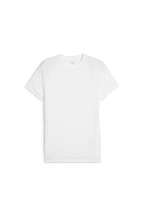 تی شرت سفید مردانه ریلکس یقه گرد تکی کد 824084278