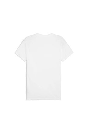 تی شرت سفید مردانه ریلکس یقه گرد تکی کد 824084278