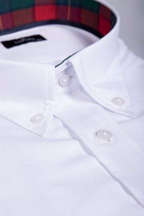 پیراهن سفید مردانه سایز بزرگ پنبه - پلی استر کد 782787527