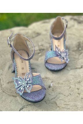 کفش پاشنه بلند کلاسیک بنفش بچه گانه پارچه Surpie Shoes - کد 817200221