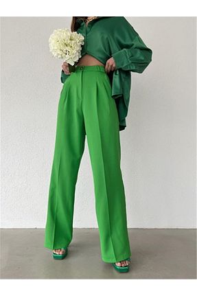 شلوار سبز زنانه پنبه - پلی استر - الاستین DELİ DOLU MODA - کد 333638562