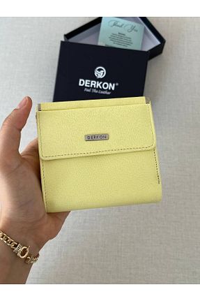 کیف پول زرد زنانه ابعاد کوچک Derkon - کد 824213694