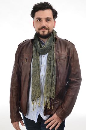 دستمال گردن خاکی مردانه پنبه ای Dosimira - کد 824233072