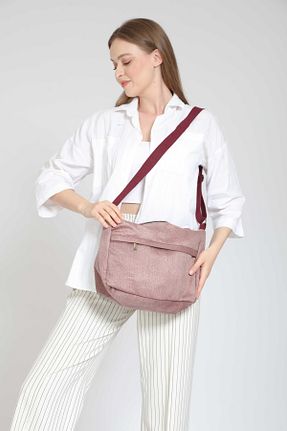 کیف پستچی صورتی زنانه پارچه ای Street Bag - کد 824260992