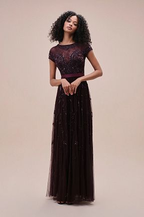لباس مجلسی و فارغ التحصیلی زرشکی زنانه بافتنی Oleg Cassini - کد 824262066