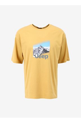 تیشرت زرد مردانه Loose Jeep - کد 824292287