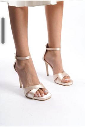 کفش مجلسی بژ زنانه چرم مصنوعی پاشنه بلند ( +10 cm) پاشنه نازک کد 824337736