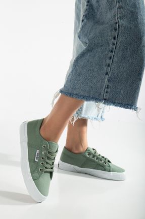 کفش کژوال سبز زنانه پارچه نساجی پاشنه کوتاه ( 4 - 1 cm ) پاشنه ساده کد 824427299