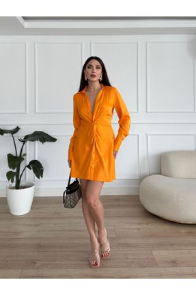 لباس نارنجی زنانه بافتنی رگولار کد 824523810