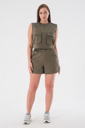 ست بالاتنه و پائین تنه خاکی زنانه بافتنی almesta - کد 824569671