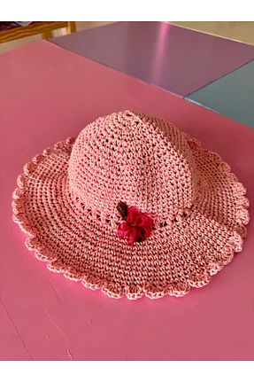کلاه صورتی بچه گانه پنبه ای sisa.art - کد 824066332