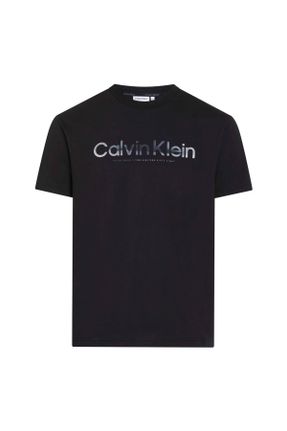تی شرت مشکی مردانه رگولار یقه گرد کد 822669141