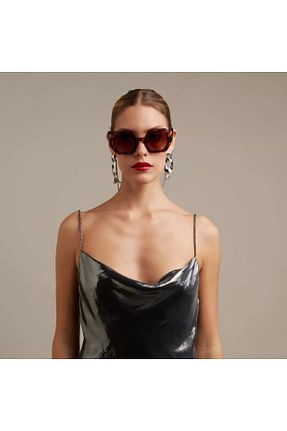 عینک آفتابی قهوه ای زنانه Okkia - کد 824327449