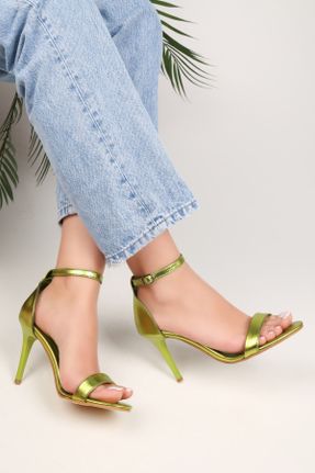 کفش پاشنه بلند کلاسیک سبز زنانه چرم مصنوعی پاشنه نازک پاشنه متوسط ( 5 - 9 cm ) کد 824319139