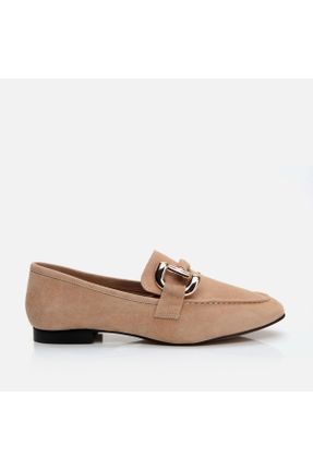 کفش لوفر قهوه ای زنانه چرم طبیعی پاشنه کوتاه ( 4 - 1 cm ) کد 824137411