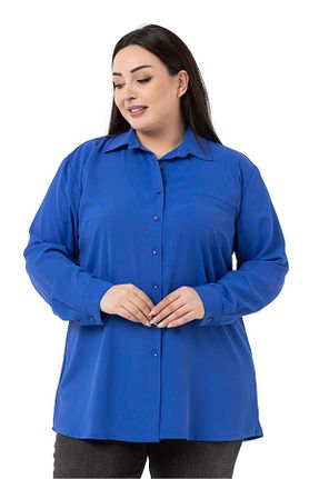 پیراهن سایز بزرگ سرمه ای زنانه سایز بزرگ DISENTIS MODEST - کد 824182182