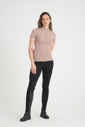 تیشرت بژ زنانه Relaxed PEUR RIDER SHOP - کد 824181084