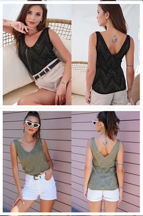 بلوز مشکی زنانه ساده AQE FASHION - کد 824182698