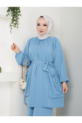 ست بالاتنه و پائین تنه حجاب متالیک زنانه رگولار ELİSA - کد 824226062