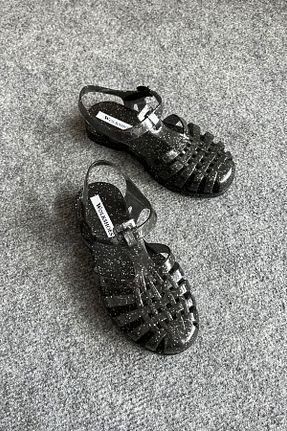 صندل مشکی بچه گانه پاشنه تخت wolk shoes - کد 824344932
