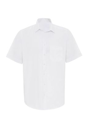 پیراهن سفید مردانه یقه پیراهنی رگولار بافت کد 824651080