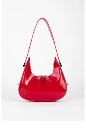 کیف دوشی قرمز زنانه چرم مصنوعی کد 824754599