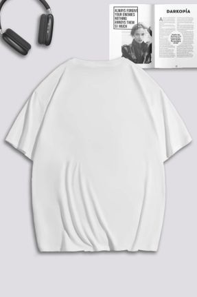 تی شرت مشکی زنانه یقه گرد پنبه - پلی استر اورسایز 2