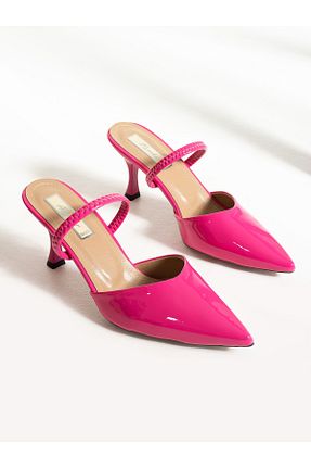 کفش پاشنه بلند کلاسیک صورتی زنانه پارچه Alemdar Shoes - کد 824847250